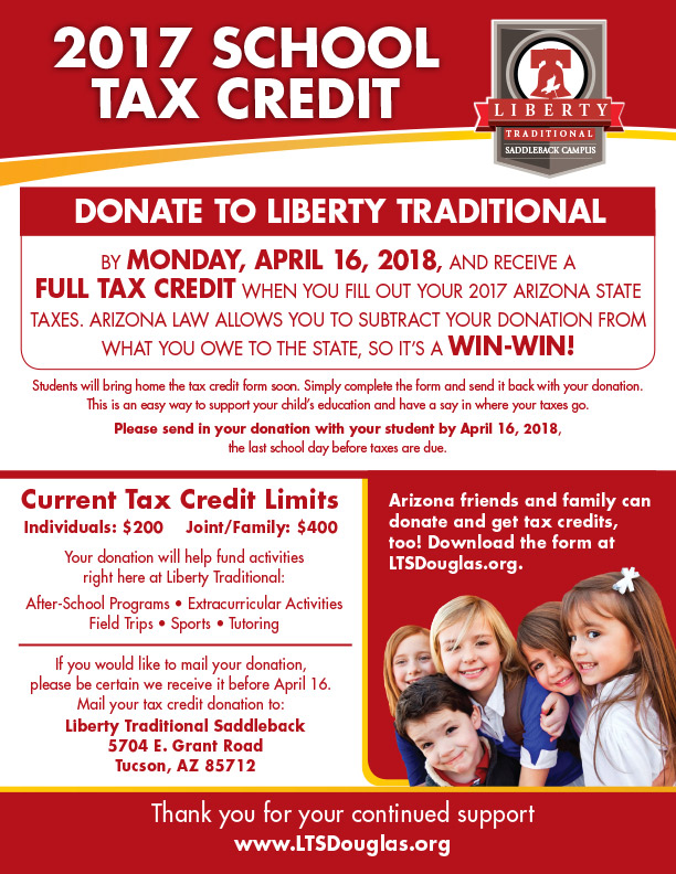 Receive Full Tax Credit Flyer LTS Schools