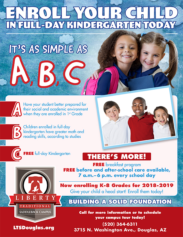 Enroll Your Child in FullDay Kindergarten Liberty Traditional Schools Saddleback Douglas