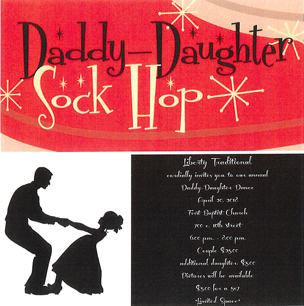 Daddy-Daughter Sock Hop is April 20